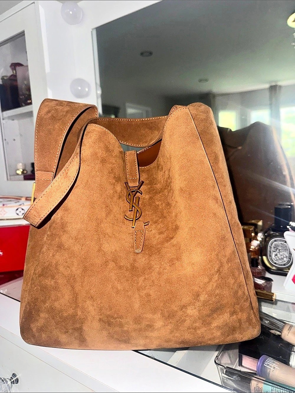 Jamie 4.3 Medium Drawstring Suede Shoulder Bag Suede Hobo Bag